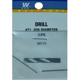 DRILL BIT #71 .026 DIAMETER