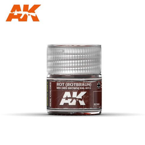 AKI Real Colors: Red Brown RAL8013 Acrylic Lacquer Paint 10ml Bottle