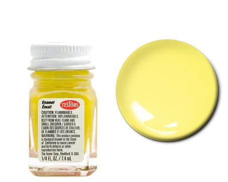 TESTORS 1/4oz. Bottle Finishing Enamel Gloss Light Yellow