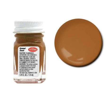 TESTORS 1/4oz. Bottle Finishing Enamel Flat Military Brown