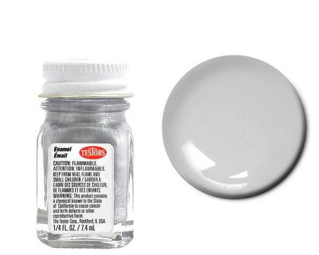 TESTORS 1/4oz. Bottle Finishing Enamel Flat Aluminum