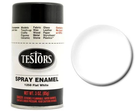 TESTORS 3oz. Spray Finishing Enamel Flat White