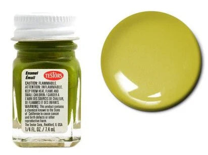 TESTORS 1/4oz. Bottle Finishing Enamel Lime Gold Metal Flake