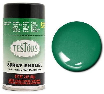 TESTORS 3oz. Spray Finishing Enamel Jade Green Metal Flake