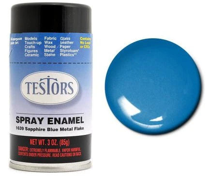 TESTORS 3oz. Spray Finishing Enamel Sapphire Blue Metal Flake