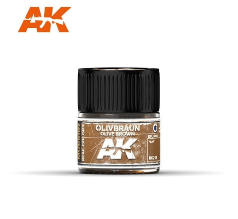 AKI Real Colors: Olive Brown RAL8008 Acrylic Lacquer Paint 10ml Bottle