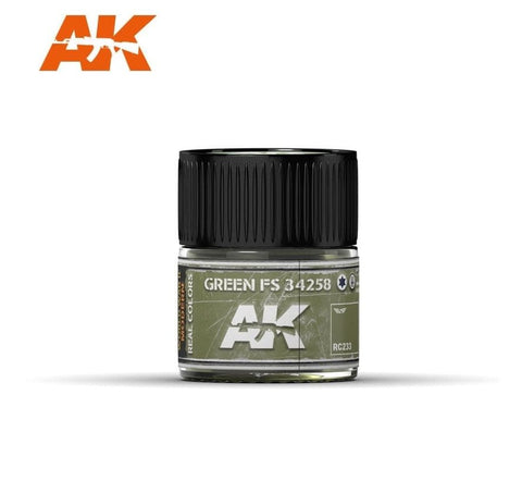 AKI Real Colors: Green FS34258 Acrylic Lacquer Paint 10ml Bottle