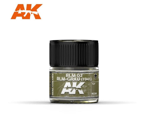 AKI Real Colors: RLM02 1941 Grey Acrylic Lacquer Paint 10ml Bottle