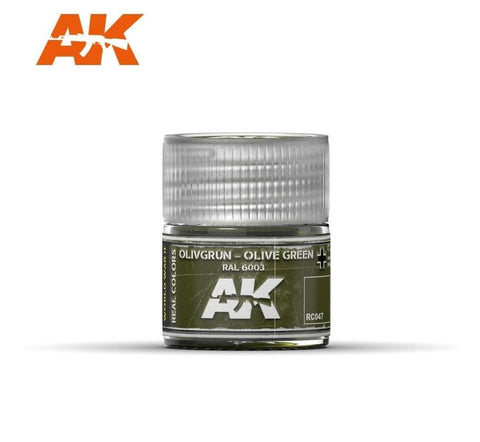 AKI Real Colors: Olive Green RAL6003 Acrylic Lacquer Paint 10ml Bottle