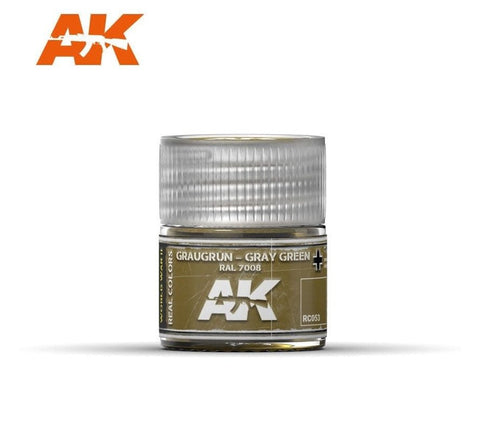 AKI Real Colors: Grey Green RAL7008 Acrylic Lacquer Paint 10ml Bottle