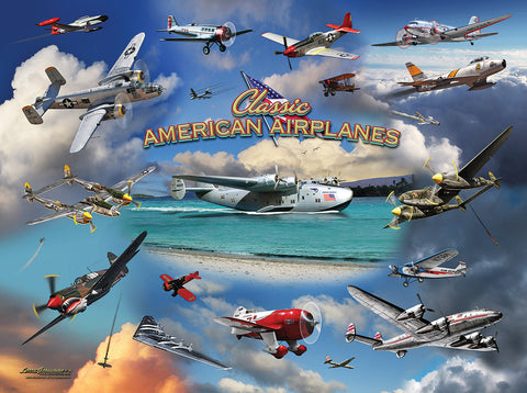 SUNSOUT 1000-PIECE  PUZZLE Classic American Planes