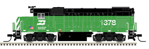 ATLAS N EMD GP15-1 BN Burlington Northern #1399 (Cascade Green, white, US Flag) Standard DC