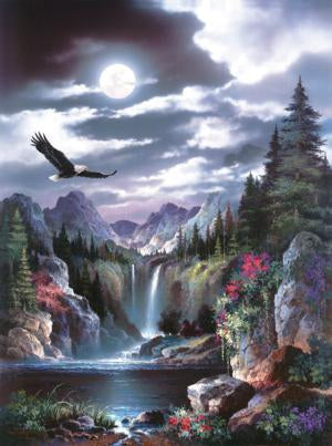 SUNSOUT 1000-PIECE  PUZZLE Moonlit Eagle