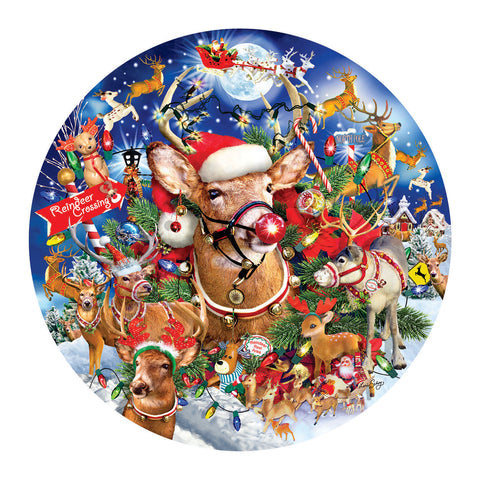 SUNSOUT 1000-PIECE  PUZZLE Reindeer Madness