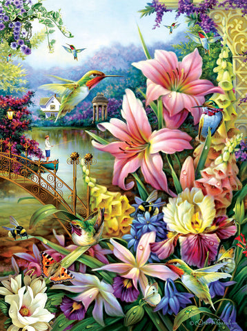 SUNSOUT 1000-PIECE  PUZZLE Garden by the River