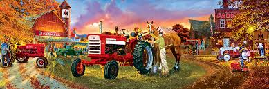 MASTER PIECES 1000-PIECE PUZZLE Farmall Horse Power Panoramic