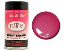 TESTORS 3oz. Spray Finishing Enamel Transparent Hot Rod Red