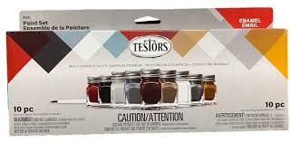 TESTORS Auto Detail Enamel Paint Set (8 Colors & Thinner)