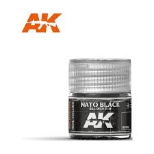 AKI Real Colors: NATO Black RAL9021 F9 Acrylic Lacquer Paint 10ml Bottle