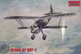 RODEN 1/48 Arado Ar68F1 BiPlane Fighter