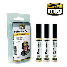 MIG Flesh Tones Oilbrusher Paint Set (3 Colors) 10ml Bottles