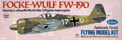 GUILLOWS 16-1/2" Wingspan Fw190 Kit