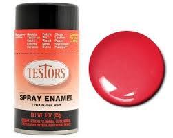 TESTORS 3oz. Spray Finishing Enamel Gloss Red