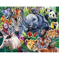 MASTER PIECES 100-PIECE PUZZLE Safari Friends