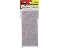 DUBRO 11" Premium Sandpaper- 80 Grit: 6 pcs