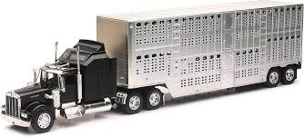 NEW RAY 1/32nd  Kenworth W900 Pot Belly Livestock trailer