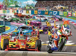 RAVENSBURGER 60-PIECE PUZZLE Racetrack Rally