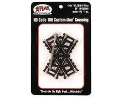 ATLAS HO  Code 100 Track 60-Degree Custom-Line Crossing