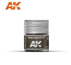 AKI Real Colors: Khaki Green Nº3 Acrylic Lacquer Paint 10ml Bottle