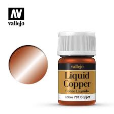 VALLEJO 35ml Bottle Metallic Liquid Copper Model Color