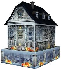 RAVENSBURGER 216-PIECE PUZZLE Building Haunted House - Night Edition