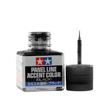 TAMIYA Black Panel Line Accent Color (40ml Bottle)