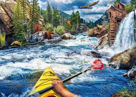 RAVENSBURGER 1000-PIECE PUZZLE Whitewater Kayaking