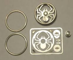 DETAIL MASTER  1/24-1/25 Spyder Skull Billet Steering Wheel Kit