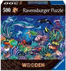 RAVENSBURGER 500-PIECE PUZZLE WOOD: Under the Sea