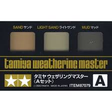 TAMIYA Weathering Set A: Sand, Light Sand & Mud