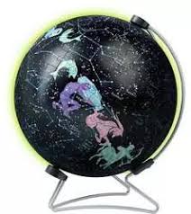 RAVENSBURGER 180-PIECE PUZZLE 3D Ball Starglobe Glow-in-the-dark