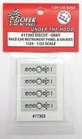 GOFER 1/24-1/25 Hot Rod Instrument Panel & Gauges Gray #5 (Diecut Plastic)