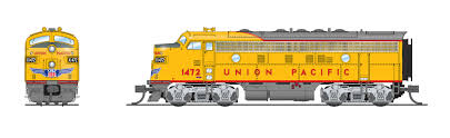 BROADWAY LIMITED N  EMD F7A, UP 1478, Yellow & Gray, Paragon4 Sound/DC/DCC