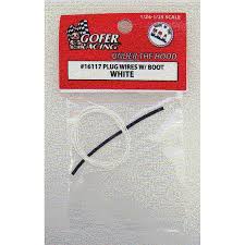 GOFER 1/24-1/25 White Plug Wire 2ft. w/Boot