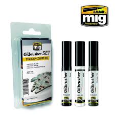 MIG Starship Oilbrusher Paint Set (3 Colors) 10ml Bottles