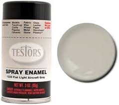 TESTORS 3oz. Spray Finishing Enamel Flat Light Aircraft Grey