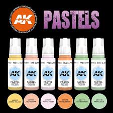 AKI Pastels 3G Acrylic Paint Set (6 Colors) 17ml Bottles