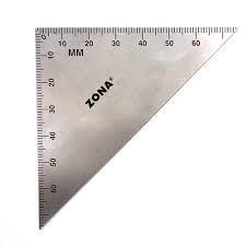 ZONA 3" Stainless Steel Triangle Ruler (.022 Thick)