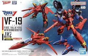 BANDAI 1/100 HG VF-19 Custom Fire Valkyrie w/ Sound Booster 'Macross'