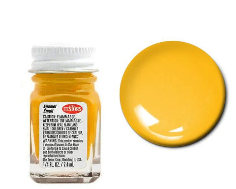 TESTORS 1/4oz. Bottle Finishing Enamel Gloss Yellow